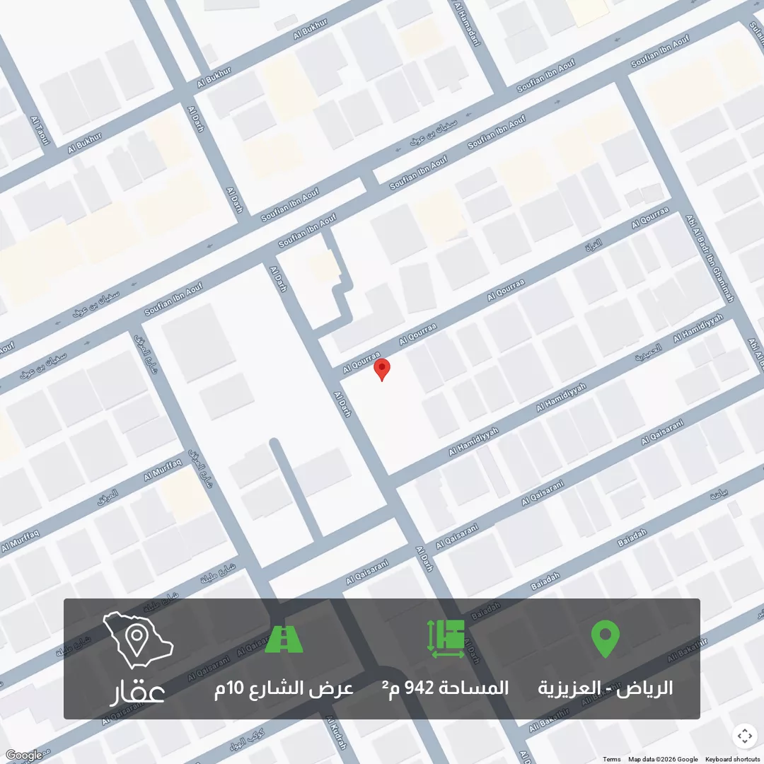 أرض للبيع في شارع القراة, حي العزيزية, مدينة الرياض, منطقة الرياض 1 صورة