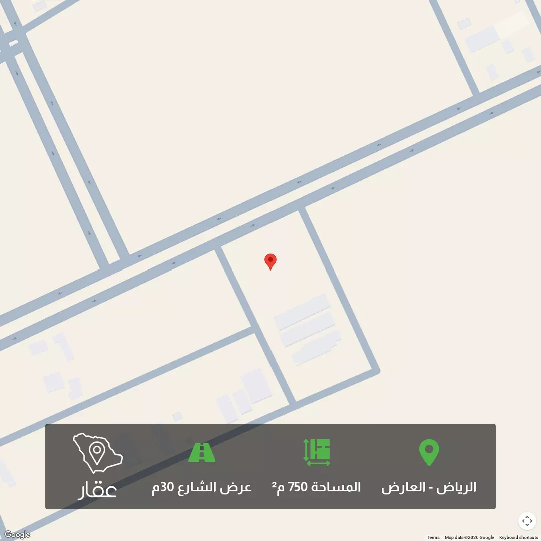 أرض للبيع في شارع شقراء, حي العارض, مدينة الرياض, منطقة الرياض 1 صورة