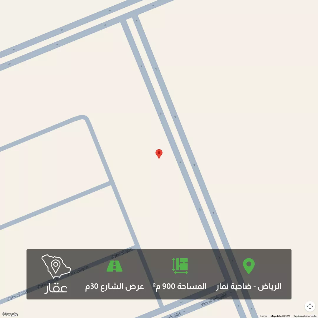 أرض للبيع في شارع وادي السادة, حي ضاحية نمار, مدينة الرياض, منطقة الرياض 1 صورة