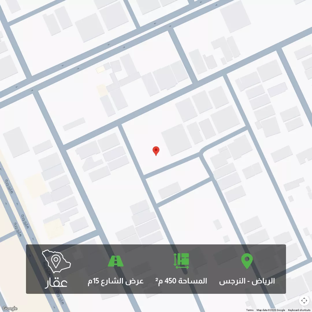 أرض للبيع في شارع الرحال بن عزرة, حي النرجس, مدينة الرياض, منطقة الرياض 1 صورة
