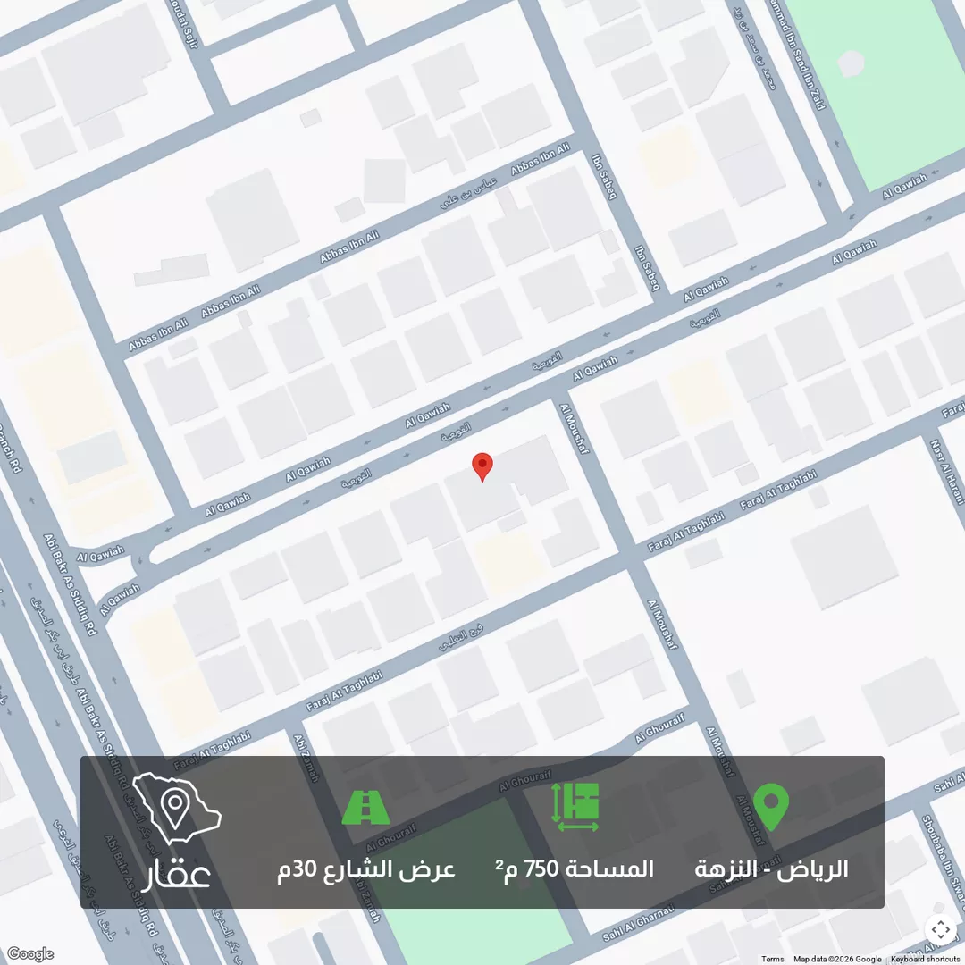 أرض للبيع في شارع القويعية, حي النزهة, مدينة الرياض, منطقة الرياض 1 صورة