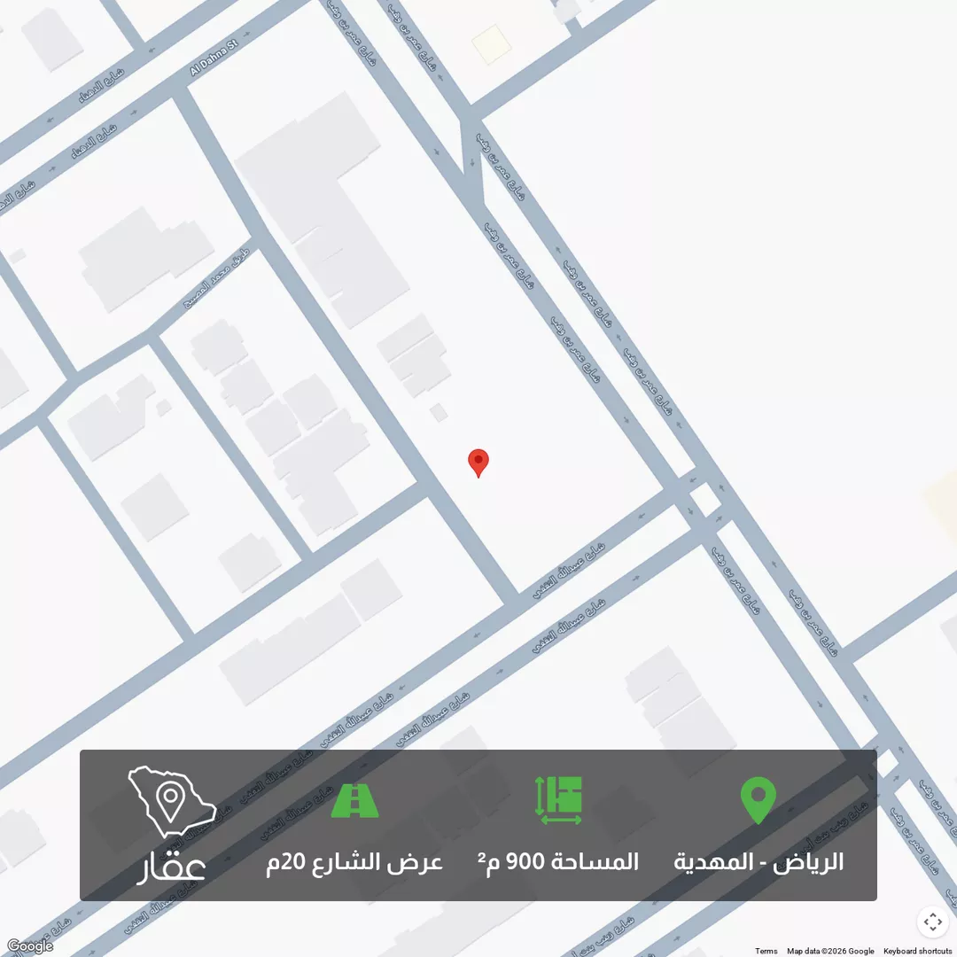 أرض للبيع في شارع أبي ظاهر, حي المهدية, مدينة الرياض, منطقة الرياض 1 صورة