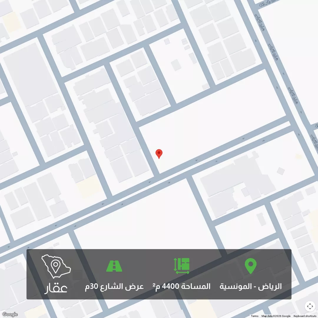 أرض للبيع في شارع البناء, حي المونسية, مدينة الرياض, منطقة الرياض 1 صورة