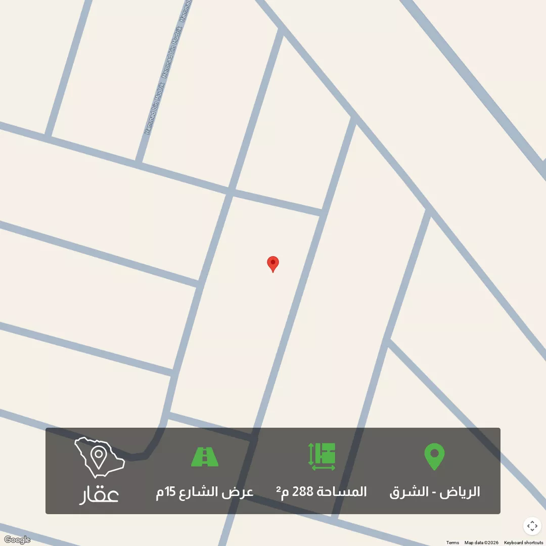 أرض للبيع في شارع الغساني, حي المرجان, مدينة الرياض, منطقة الرياض 1 صورة