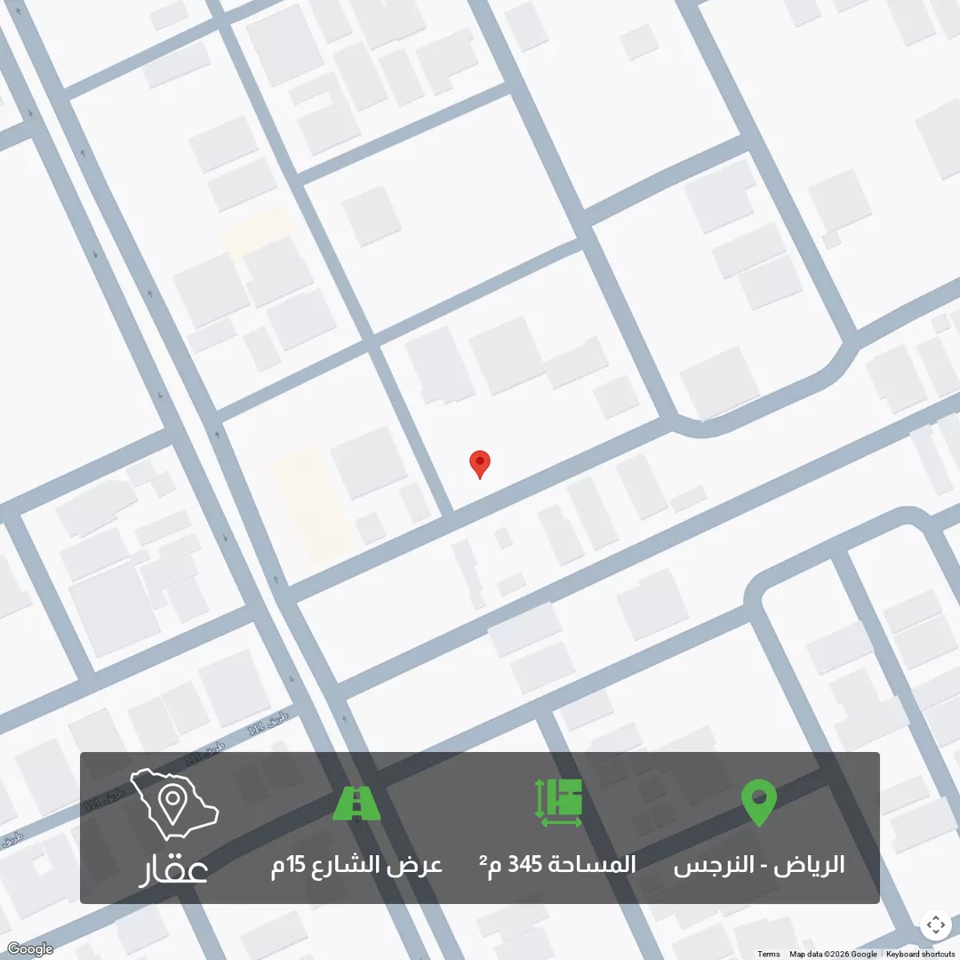 أرض للبيع في شارع أبي الحسن بن المبارك, حي النرجس, مدينة الرياض, منطقة الرياض 1 صورة