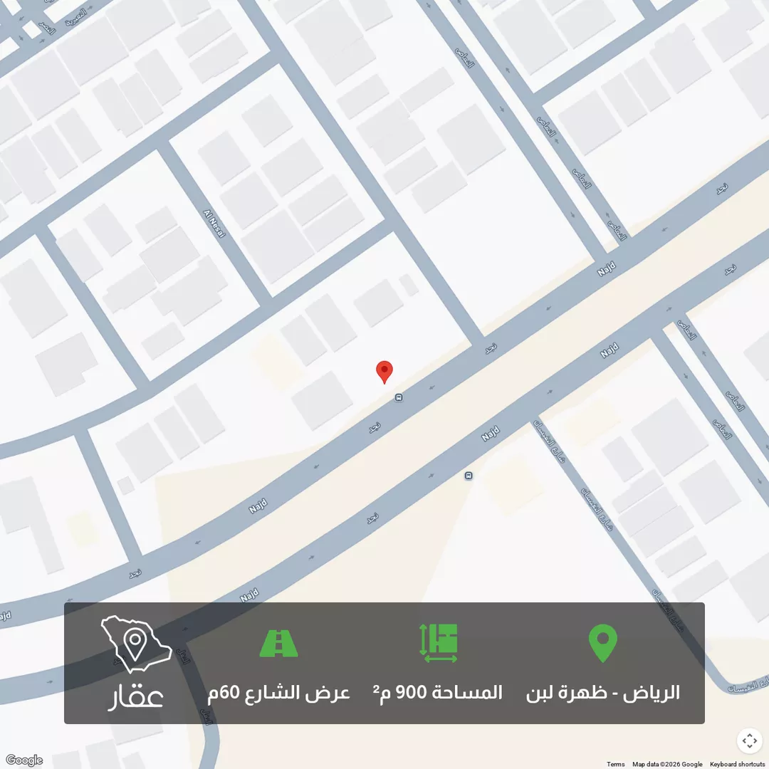 أرض للبيع في شارع نجد, حي ظهرة لبن, مدينة الرياض, منطقة الرياض 1 صورة