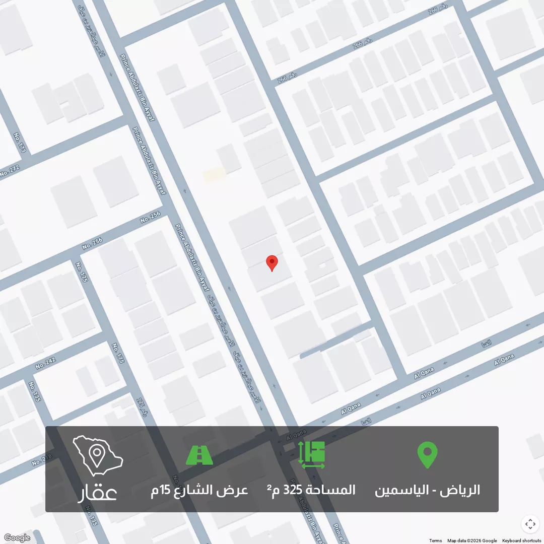 أرض للبيع في شارع الأمير عبدالعزيز بن محمد بن عياف, حي الياسمين, مدينة الرياض, منطقة الرياض 1 صورة