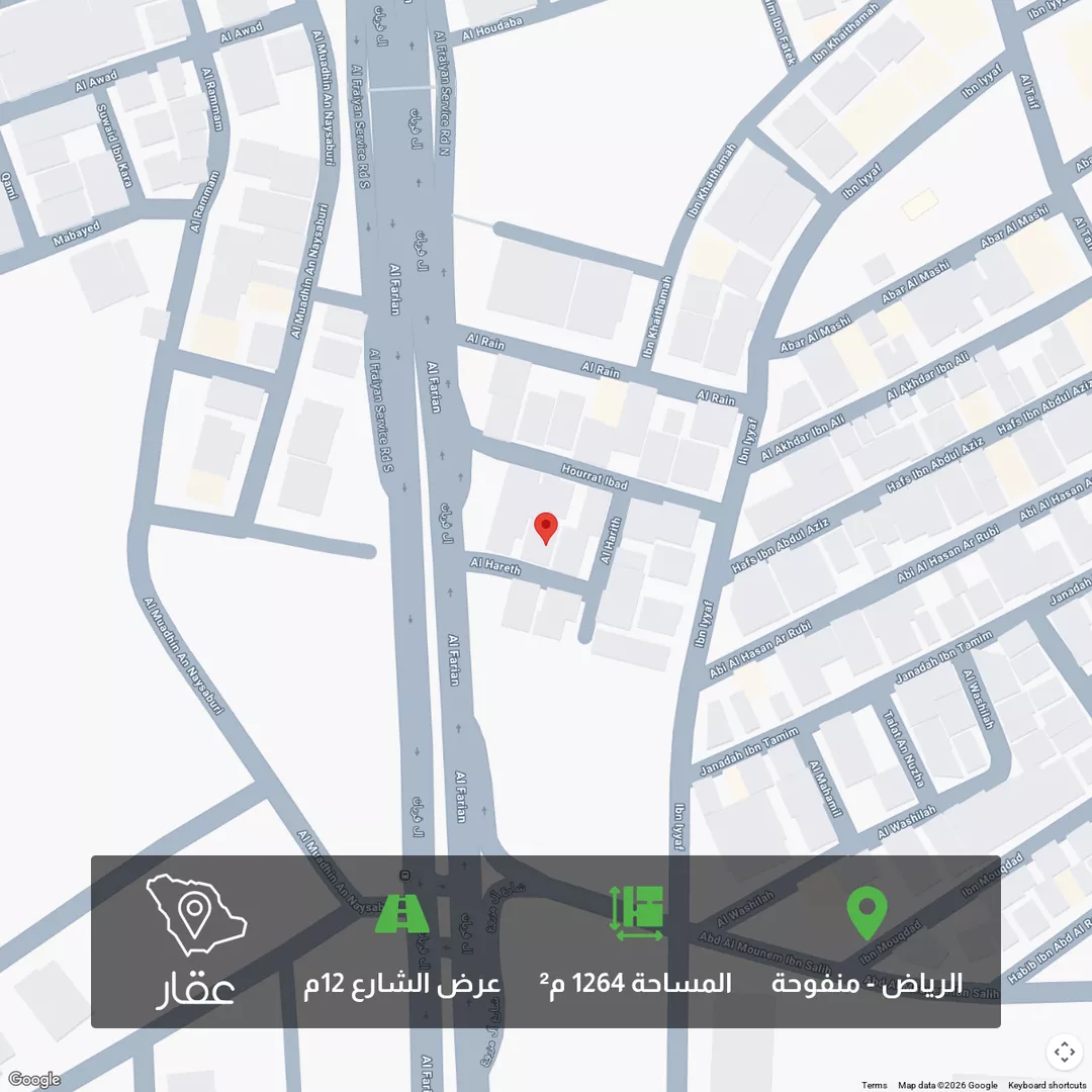 أرض للبيع في شارع الحارث الازدي, حي منفوحة, مدينة الرياض, منطقة الرياض 1 صورة