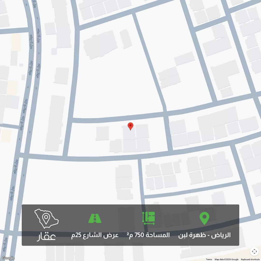 أرض للبيع في شارع رقم 90, حي ظهرة لبن, مدينة الرياض, منطقة الرياض 1 صورة