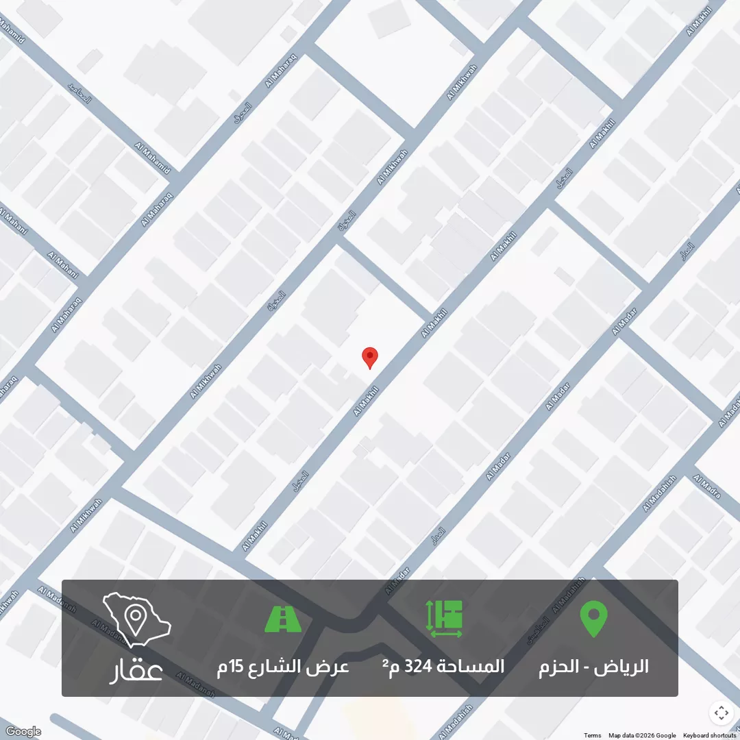 أرض للبيع في شارع المخيل, حي الحزم, مدينة الرياض, منطقة الرياض 1 صورة