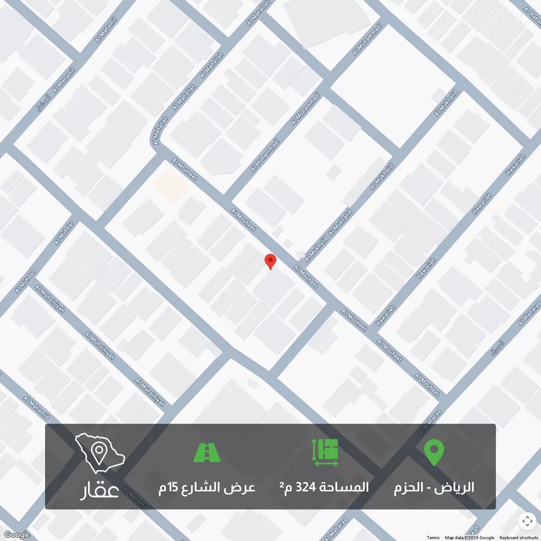 أرض للبيع في شارع المحيط, حي الحزم, مدينة الرياض, منطقة الرياض 1 صورة