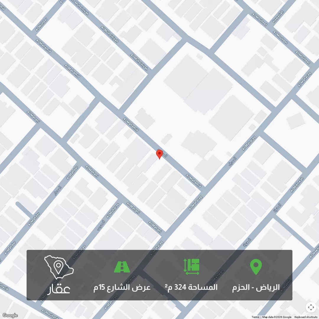 أرض للبيع في شارع المحاميد, حي الحزم, مدينة الرياض, منطقة الرياض 1 صورة