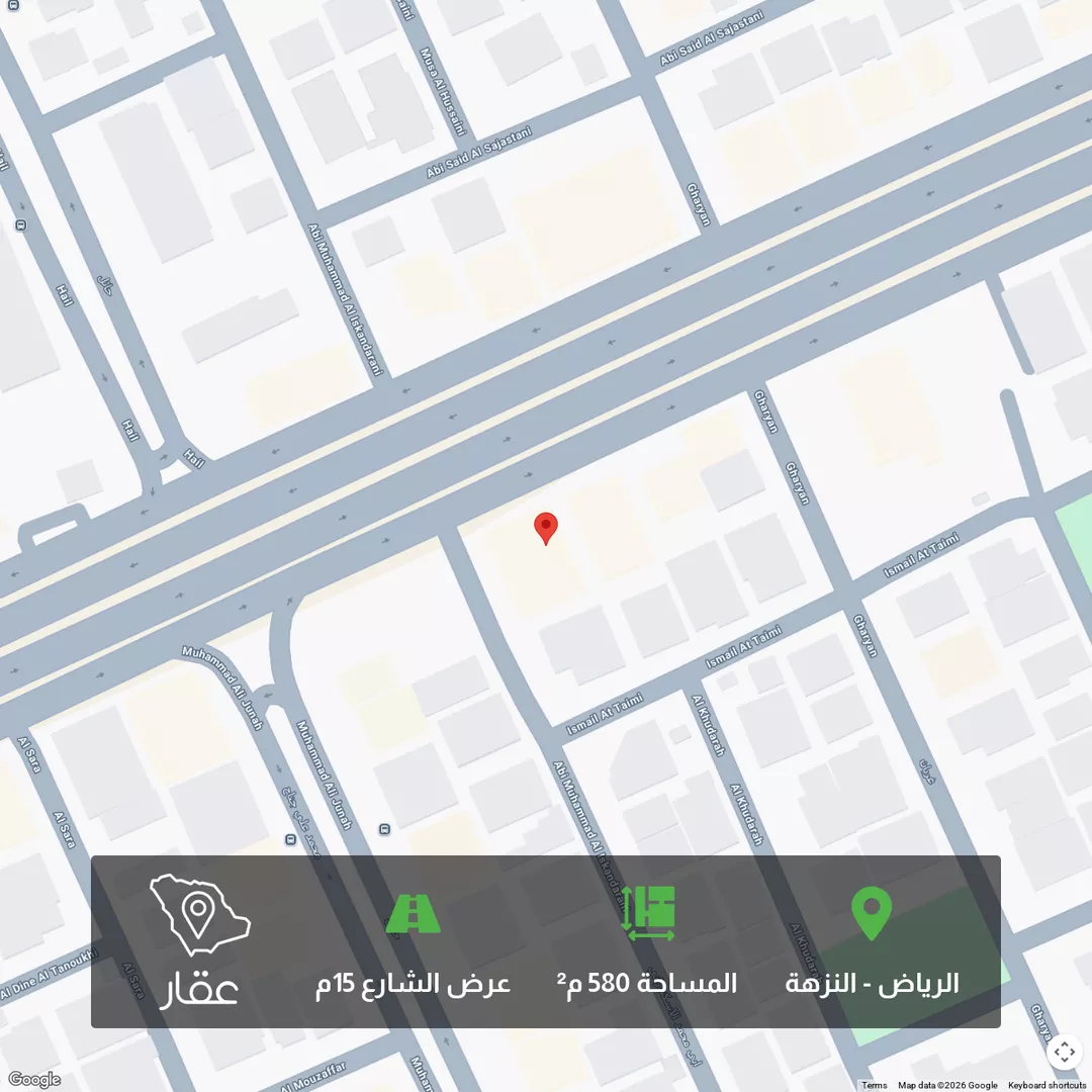 أرض للبيع في شارع سعود بن عبدالعزيز بن محمد الفرعي, حي النزهة, مدينة الرياض, منطقة الرياض 1 صورة