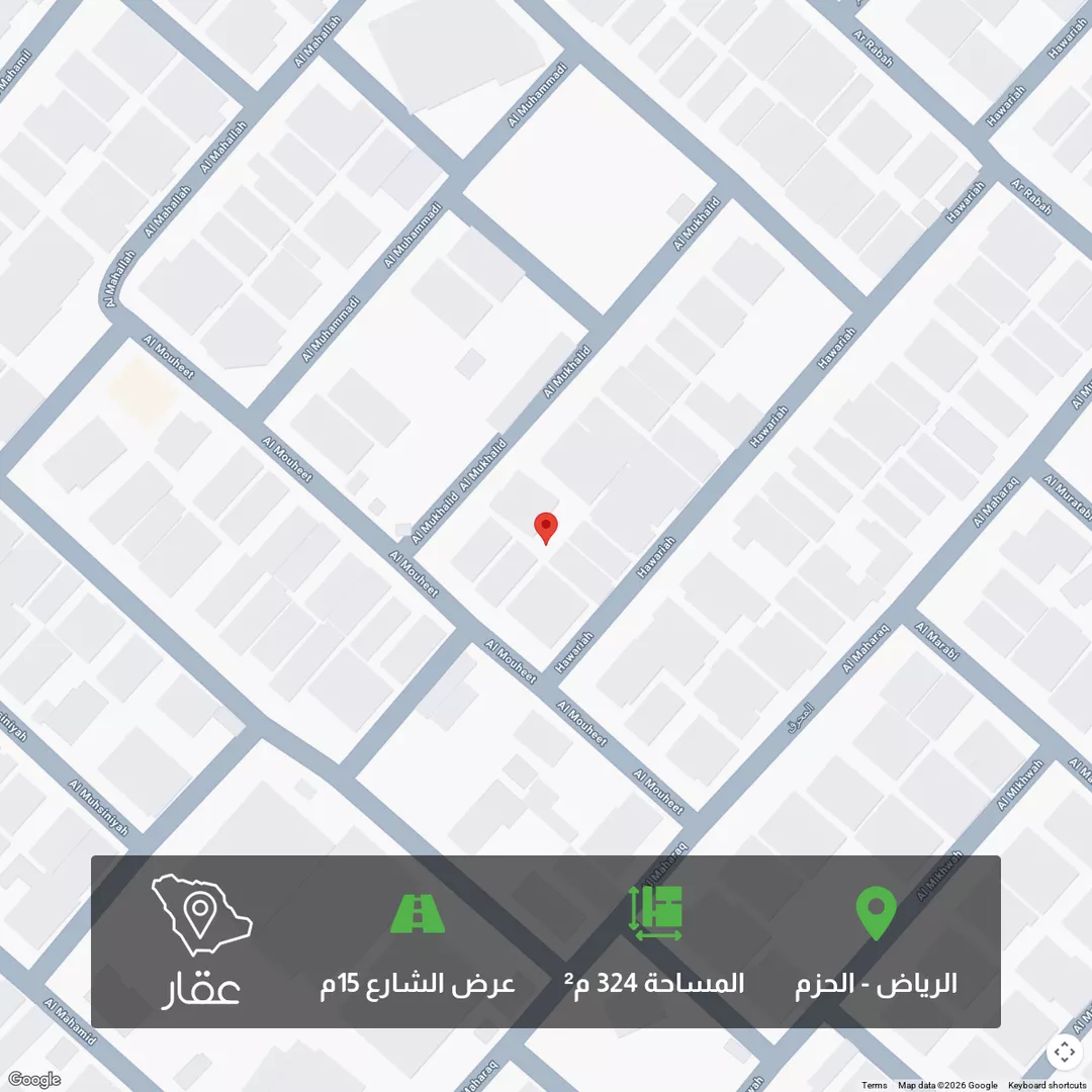 أرض للبيع في شارع المخالد, حي الحزم, مدينة الرياض, منطقة الرياض 1 صورة