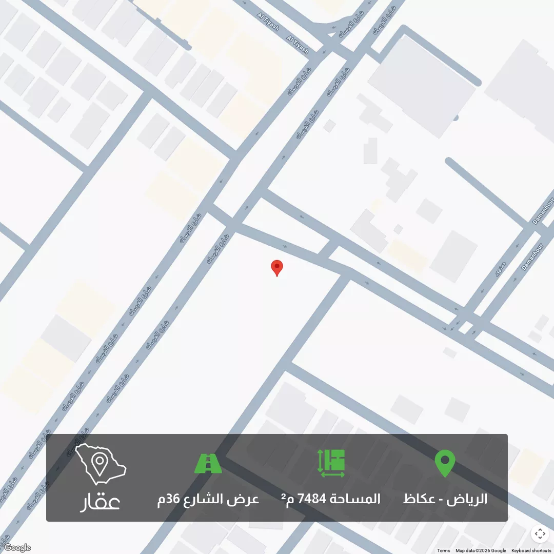 أرض للبيع في شارع الفرسان, حي عكاظ, مدينة الرياض, منطقة الرياض 1 صورة