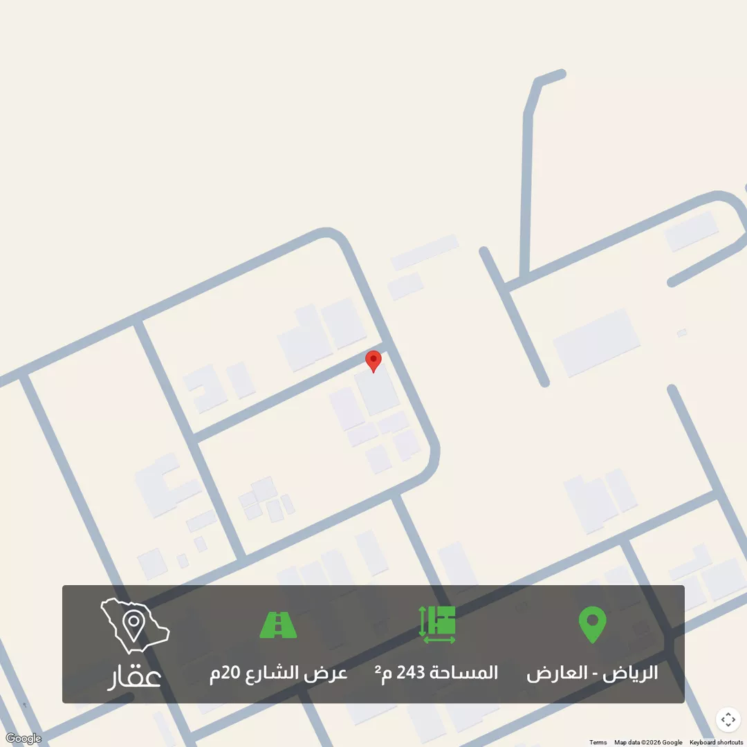 أرض للبيع في شارع محمد بن العلاء, حي العارض, مدينة الرياض, منطقة الرياض 1 صورة