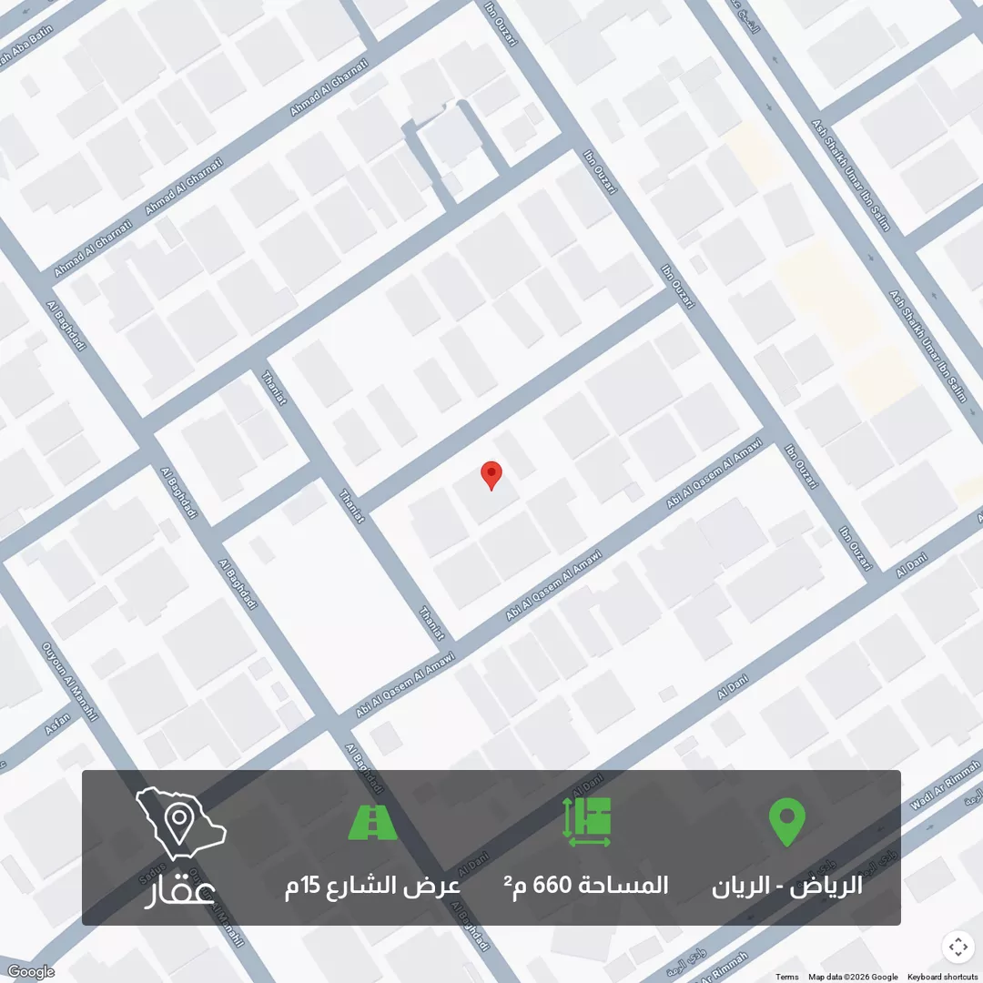 أرض للبيع في شارع ابي محمد العفيف, حي الريان, مدينة الرياض, منطقة الرياض 1 صورة