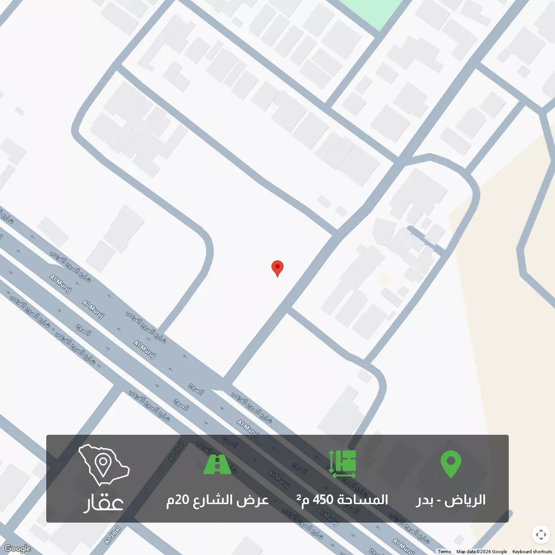 أرض للبيع في شارع الجبال, حي بدر, مدينة الرياض, منطقة الرياض 1 صورة