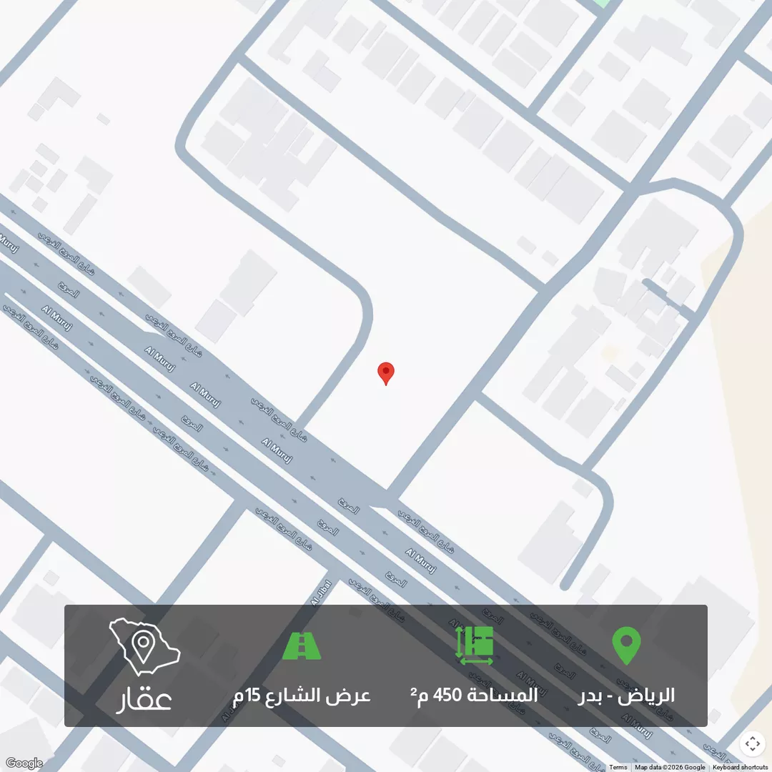 أرض للبيع في شارع أبي عامر الأشعري, حي بدر, مدينة الرياض, منطقة الرياض 1 صورة