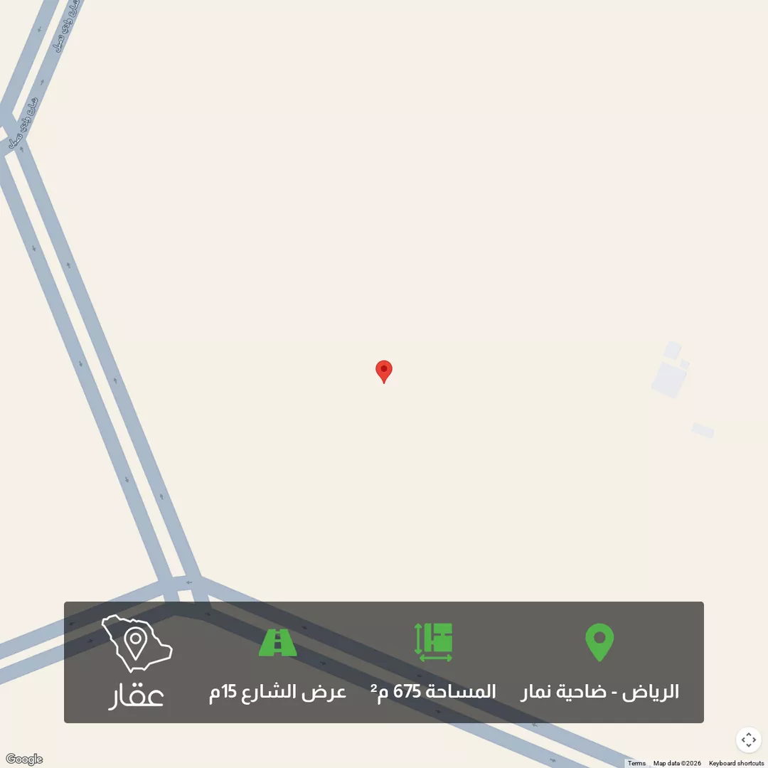 أرض للبيع في شارع شارع 15, حي ضاحية نمار, مدينة الرياض, منطقة الرياض 1 صورة