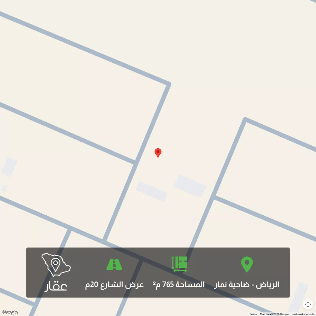 أرض للبيع في شارع شارع 20, حي ضاحية نمار, مدينة الرياض, منطقة الرياض 1 صورة