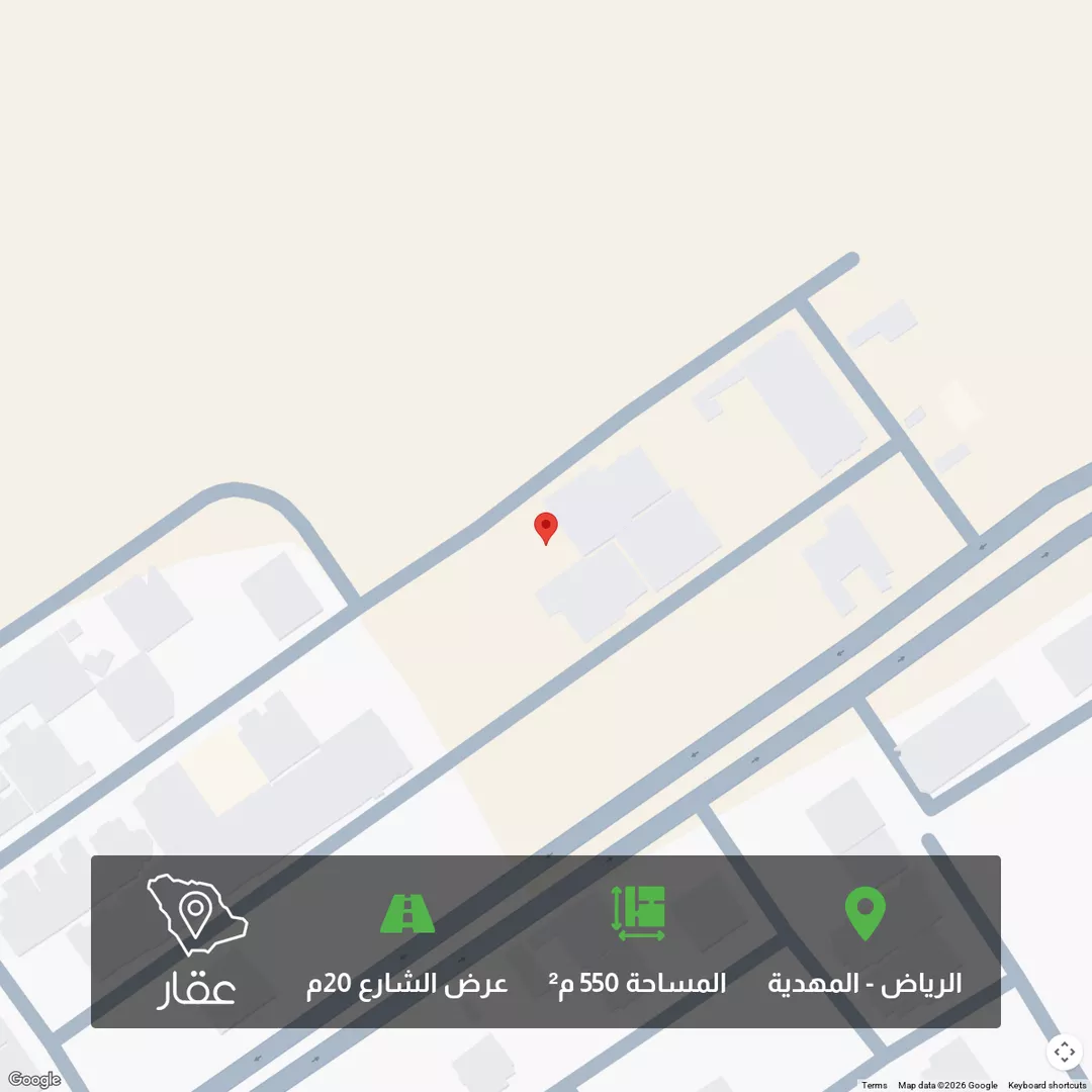 أرض للبيع في شارع محمد بن محمد الزبيري, حي المهدية, مدينة الرياض, منطقة الرياض 1 صورة