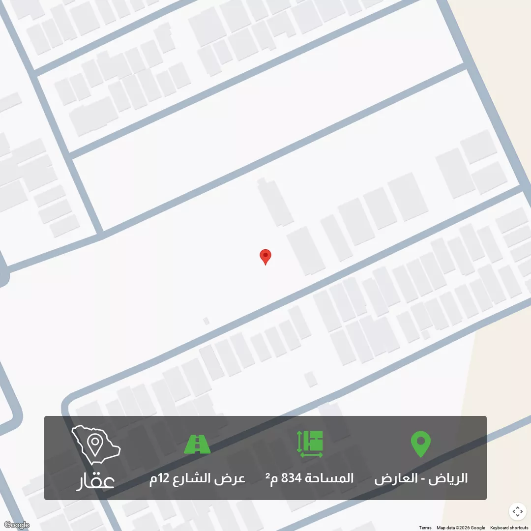 أرض للبيع في شارع رافع بن سالم, حي العارض, مدينة الرياض, منطقة الرياض 1 صورة