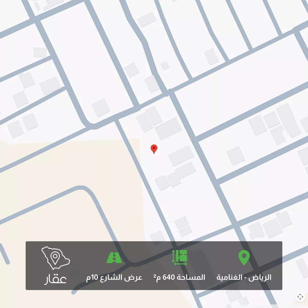 أرض للبيع في شارع صلاح الدين القرشي, حي الغنامية, مدينة الرياض, منطقة الرياض 1 صورة