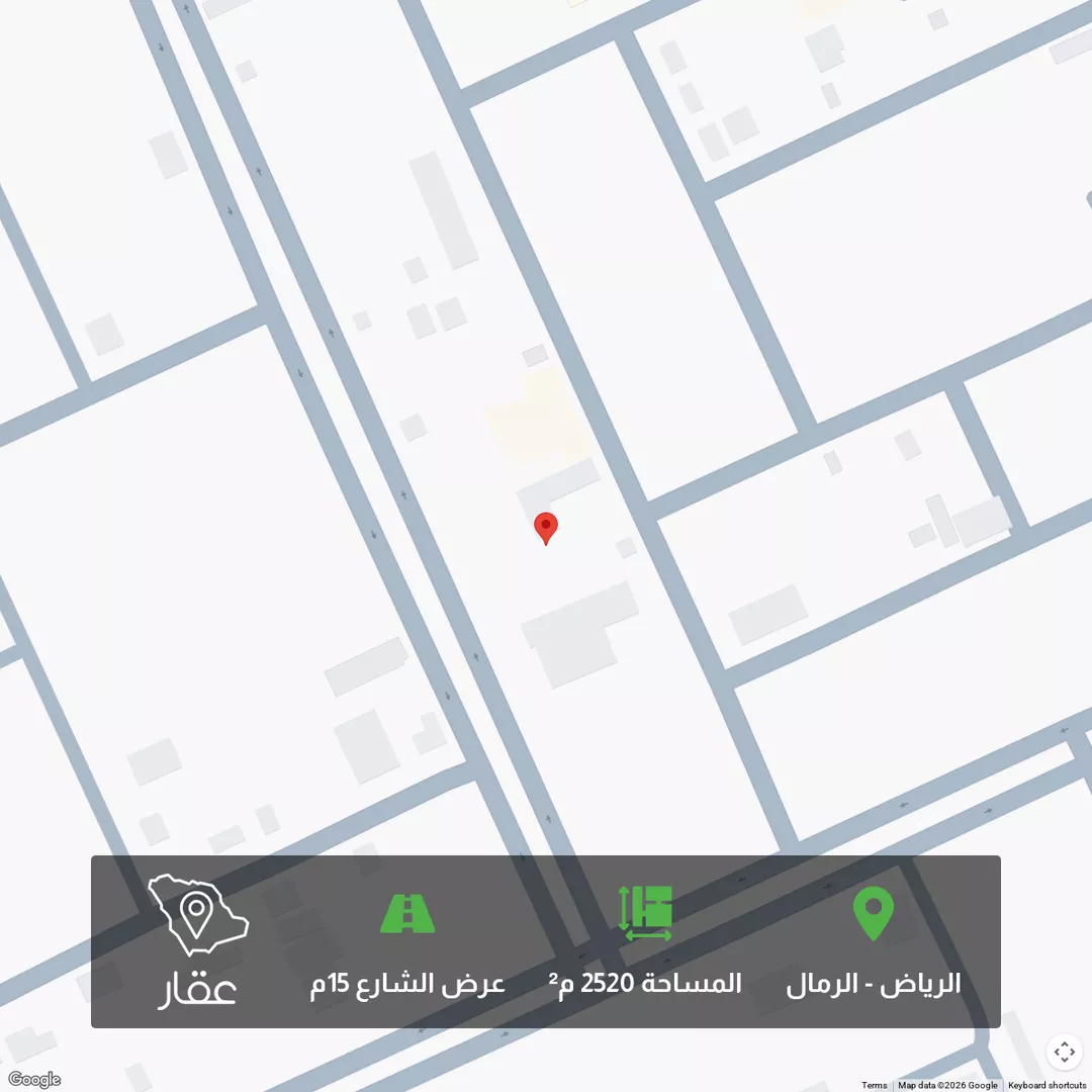 أرض للبيع في شارع معاذ بن أسد, حي الرمال, مدينة الرياض, منطقة الرياض 1 صورة