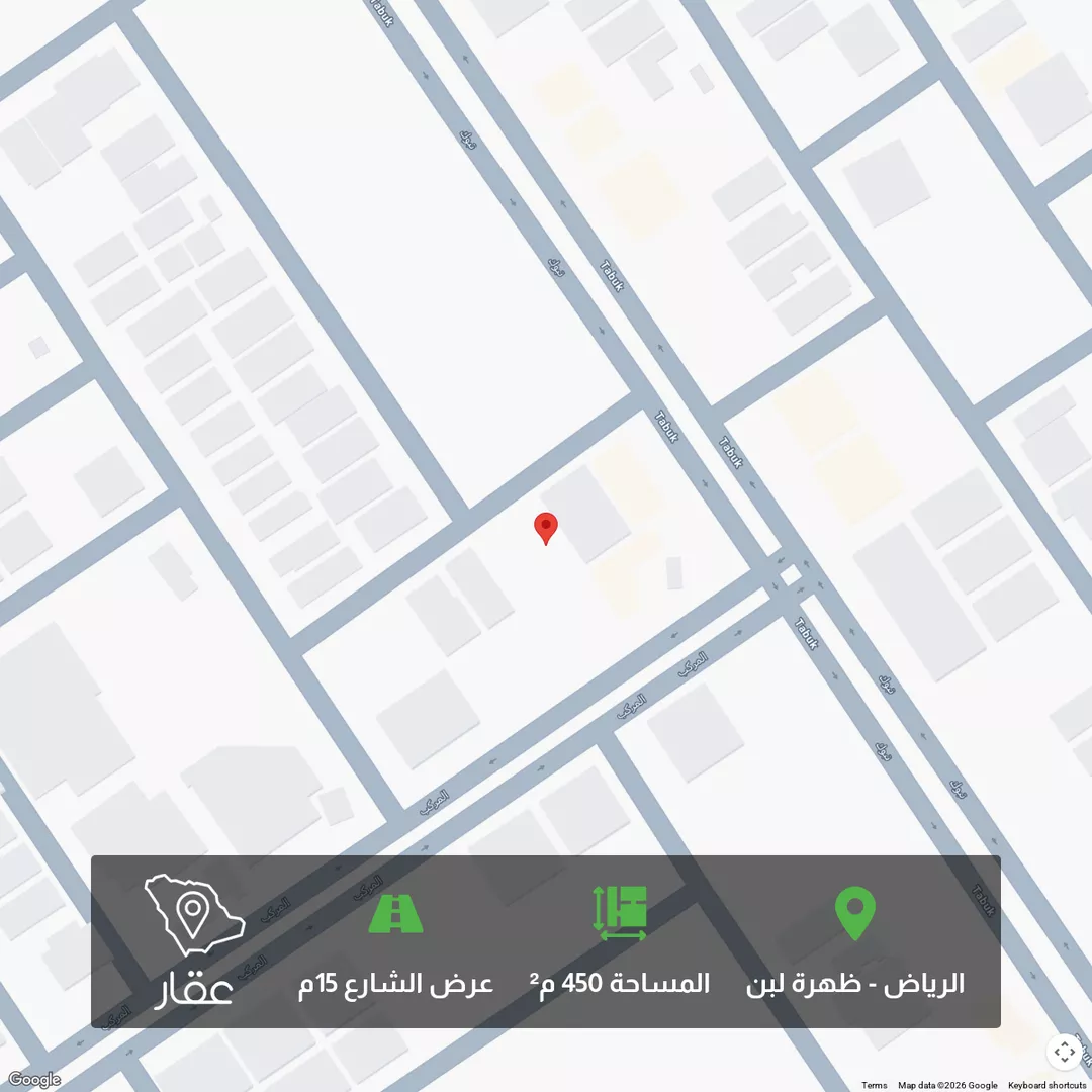 أرض للبيع في شارع المبداء, حي ظهرة لبن, مدينة الرياض, منطقة الرياض 1 صورة