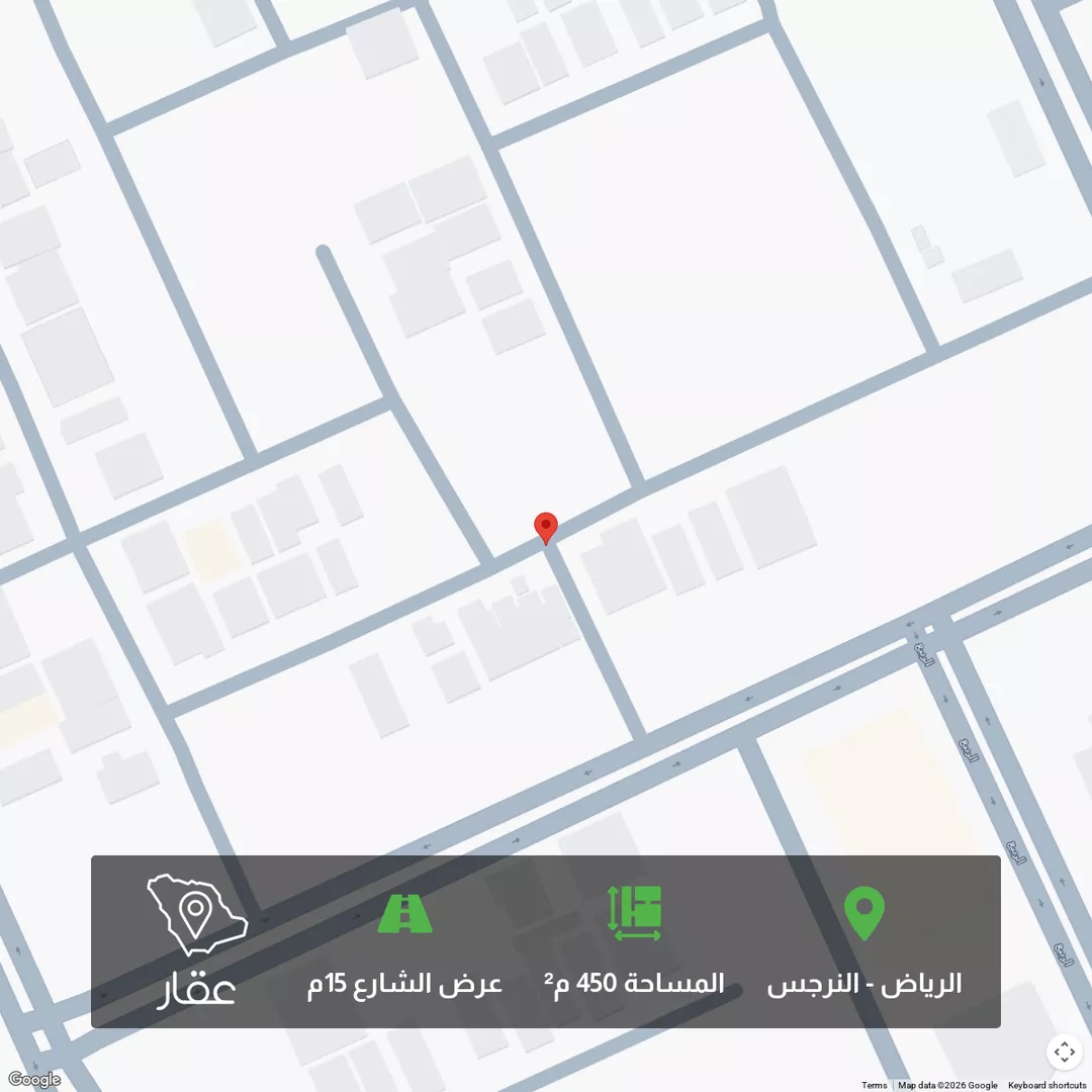 أرض للبيع في شارع عبدالرحيم بن القابلة ، حي النرجس ، الرياض ، منطقة الرياض 1 صورة