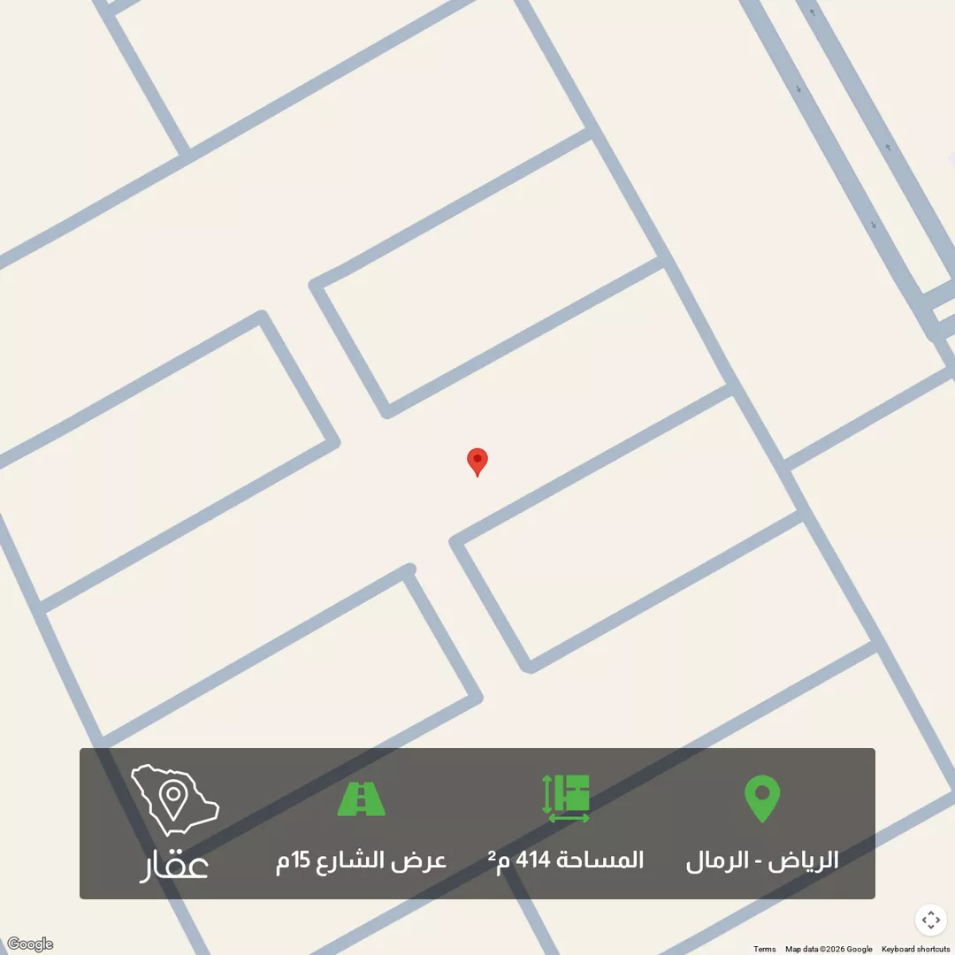 أرض للبيع في شارع عبدالله النحوي, حي الرمال, مدينة الرياض, منطقة الرياض 1 صورة