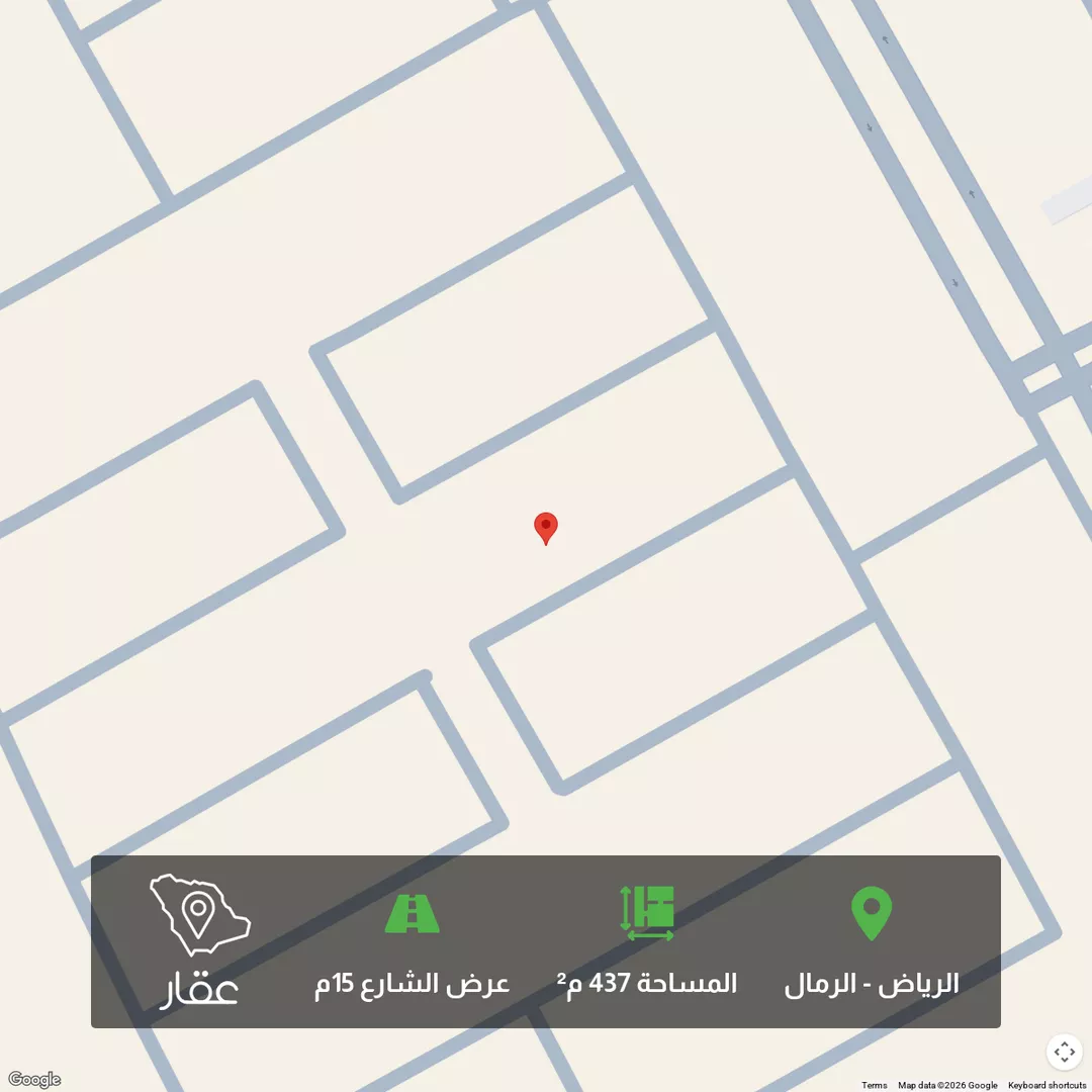 أرض للبيع في شارع عبدالله النحوي, حي الرمال, مدينة الرياض, منطقة الرياض 1 صورة