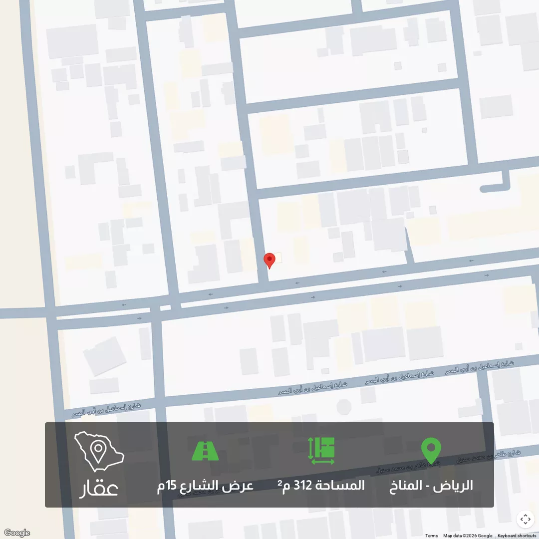 أرض للبيع في شارع إسماعيل بن أبي اليسر ، حي المناخ ، الرياض ، منطقة الرياض 1 صورة