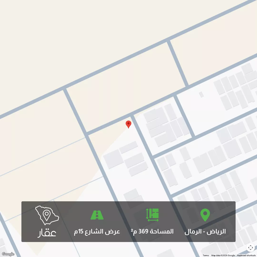 أرض للبيع في شارع حجاج بن أرطأة, حي الرمال, مدينة الرياض, منطقة الرياض 1 صورة