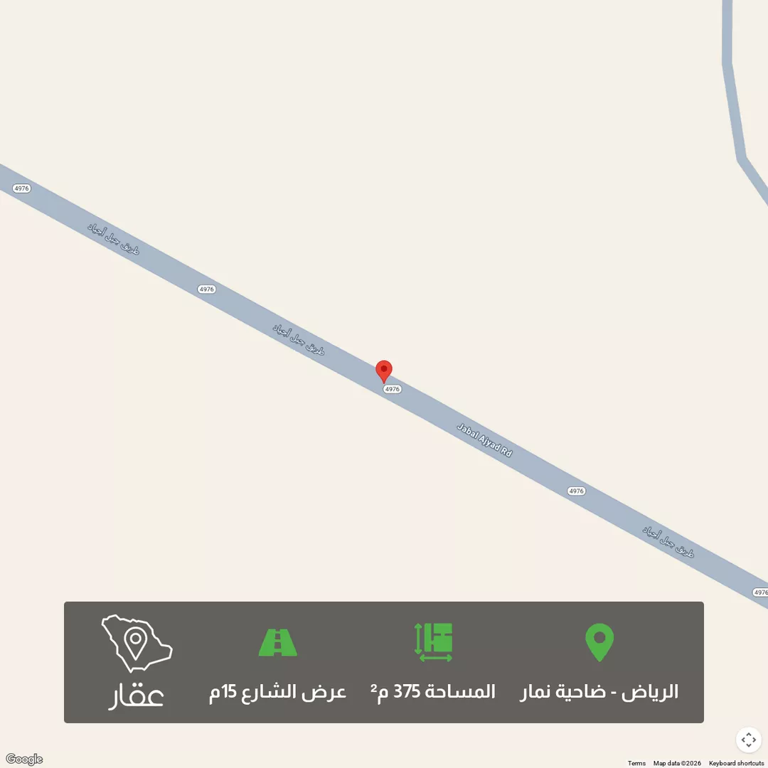 أرض للبيع في طريق جبل أجياد ، ضاحية نمار ، الرياض ، منطقة الرياض 1 صورة