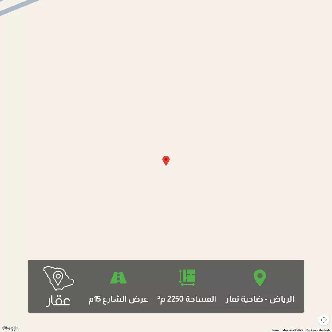 أرض للبيع في شارع لايوجد, حي ضاحية نمار, مدينة الرياض, منطقة الرياض 1 صورة