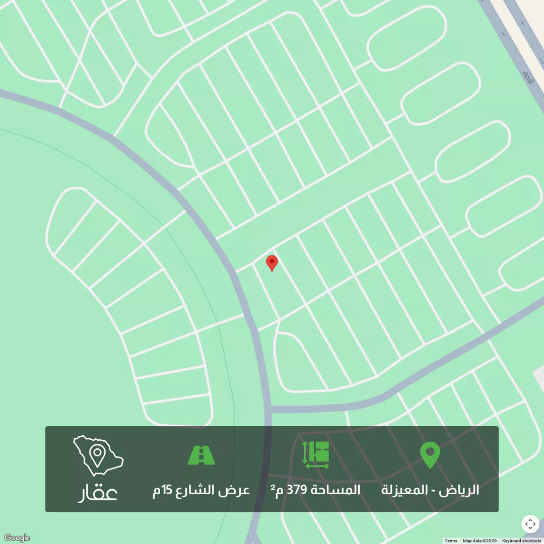 أرض للبيع في شارع الامير بندر بن عبدالعزيز, حي المعيزيلة, مدينة الرياض, منطقة الرياض 1 صورة