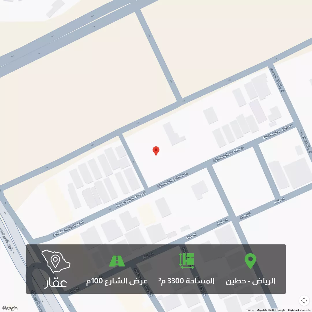 أرض للبيع في شارع أبي عبدالله البصري, حي حطين, مدينة الرياض, منطقة الرياض 1 صورة