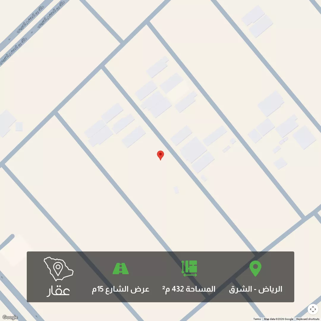 أرض للبيع في شارع الحارث بن حاطب الجمحي, حي البيان, مدينة الرياض, منطقة الرياض 1 صورة