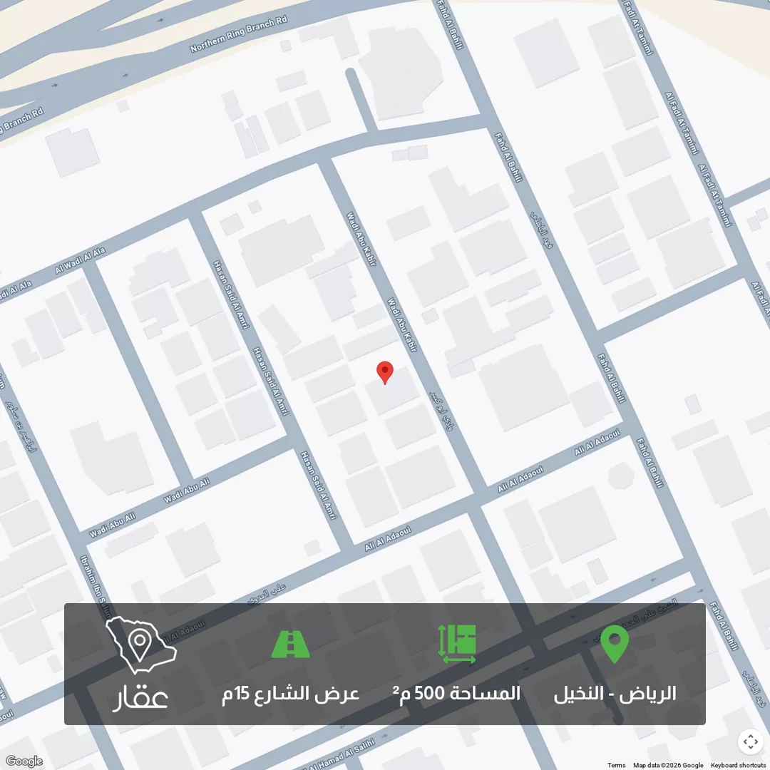 أرض للبيع في شارع وادي أبي كبير, حي النخيل, مدينة الرياض, منطقة الرياض 1 صورة