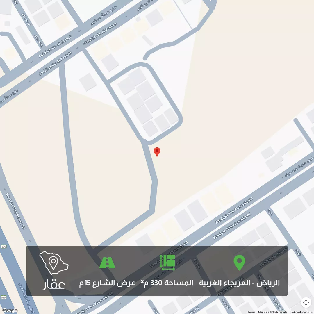 أرض للبيع في حي العريجاء الغربي, مدينة الرياض, منطقة الرياض 1 صورة