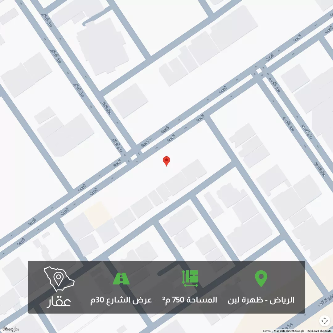 أرض للبيع في شارع الجيرة, حي ظهرة لبن, مدينة الرياض, منطقة الرياض 1 صورة