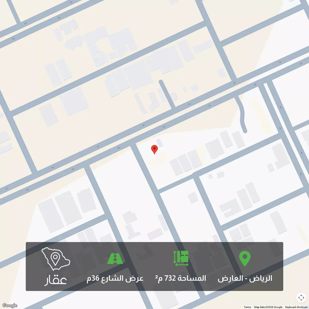 أرض للبيع في شارع الحارث بن سليل, حي العارض, مدينة الرياض, منطقة الرياض 1 صورة