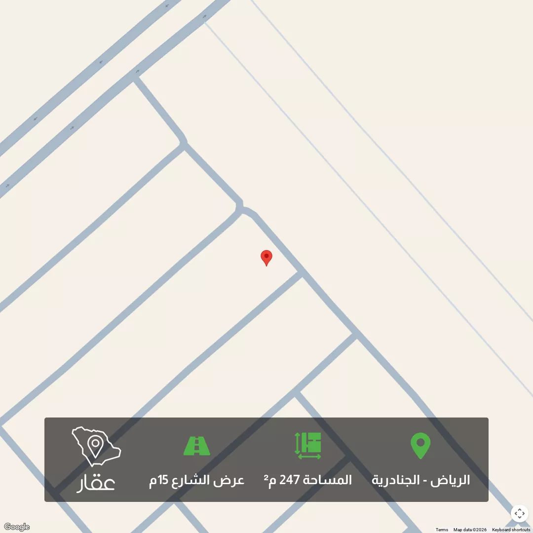 أرض للبيع في حي الجنادرية, مدينة الرياض, منطقة الرياض 1 صورة