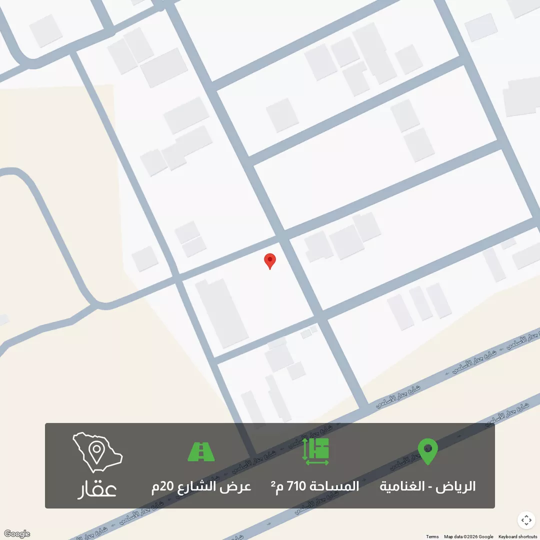 أرض للبيع في شارع الامه, حي الغنامية, مدينة الرياض, منطقة الرياض 1 صورة