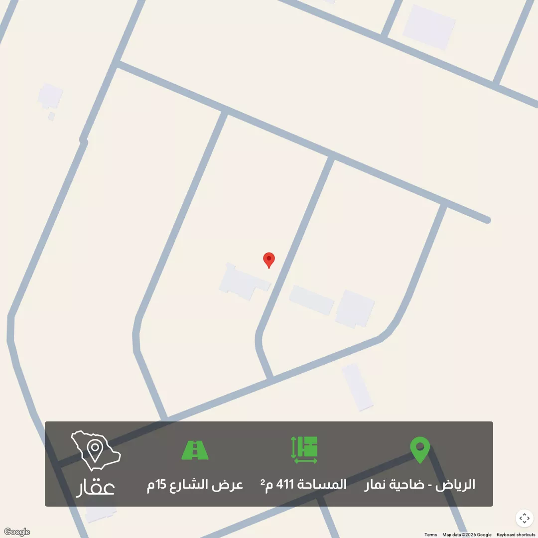 أرض للبيع في شارع جبل اجياد ، حي ضاحية نمار ، الرياض ، منطقة الرياض 1 صورة