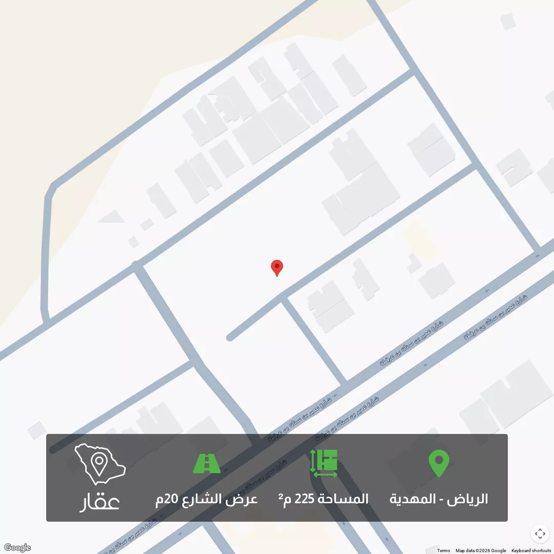 أرض للبيع في شارع إسماعيل الصائغ ، حي المهدية ، الرياض ، منطقة الرياض 1 صورة