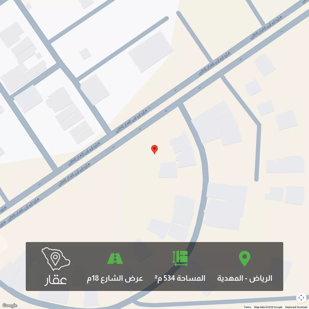 أرض للبيع في شارع أبي الأشعث, حي المهدية, مدينة الرياض, منطقة الرياض 1 صورة