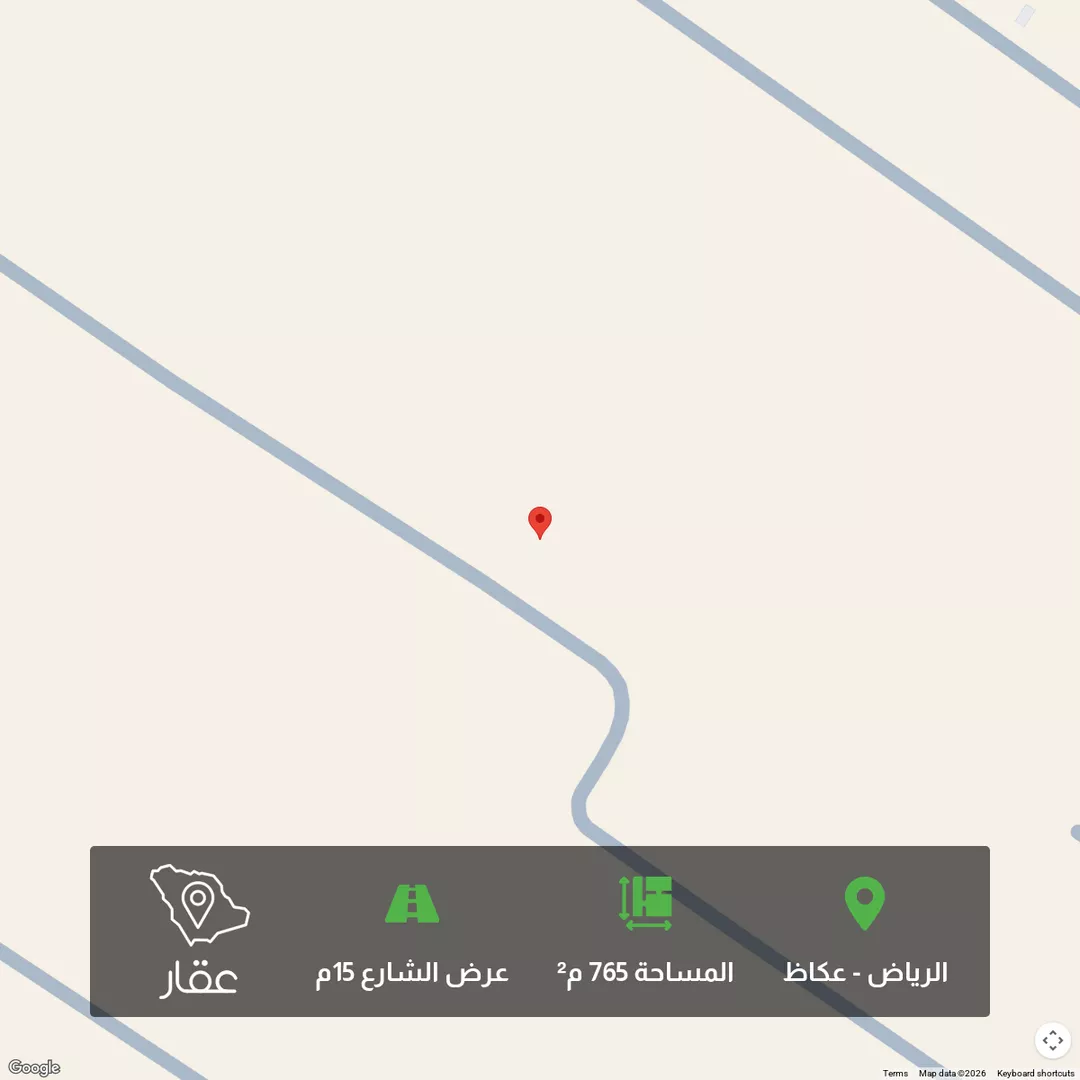 أرض للبيع في حي عكاظ, مدينة الرياض, منطقة الرياض 1 صورة